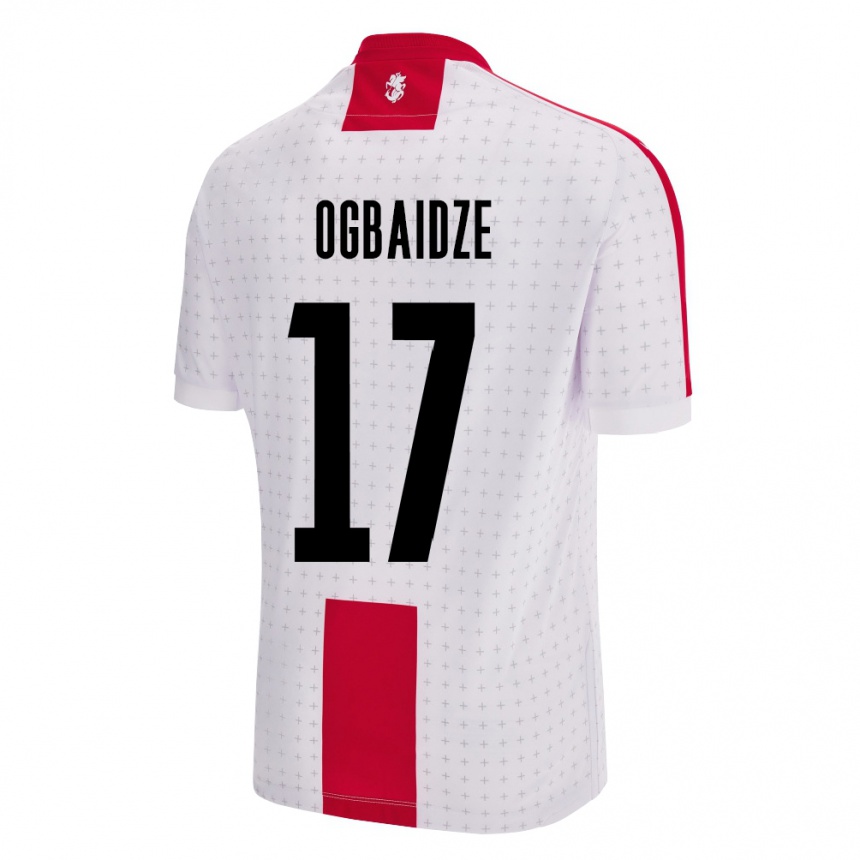 Niño Fútbol Camiseta Georgia Shalva Ogbaidze #17 Blanco 1ª Equipación 24-26 Argentina