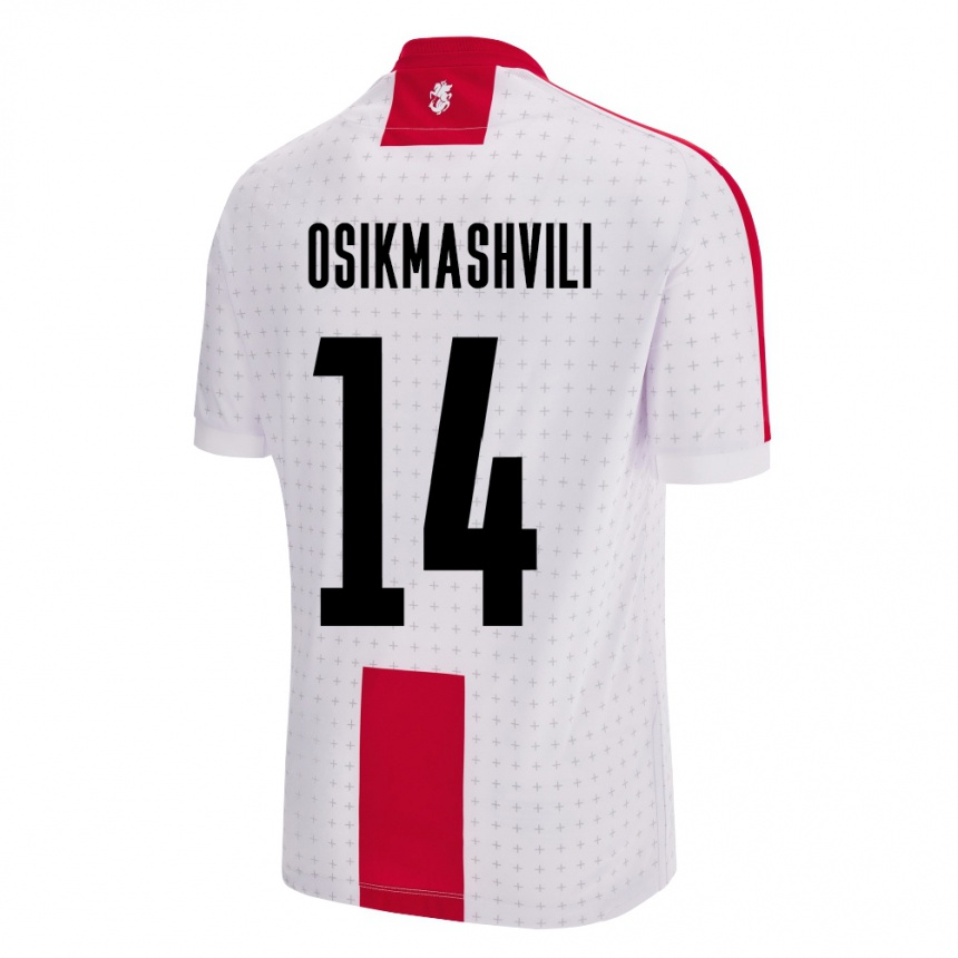 Niño Fútbol Camiseta Georgia Levan Osikmashvili #14 Blanco 1ª Equipación 24-26 Argentina