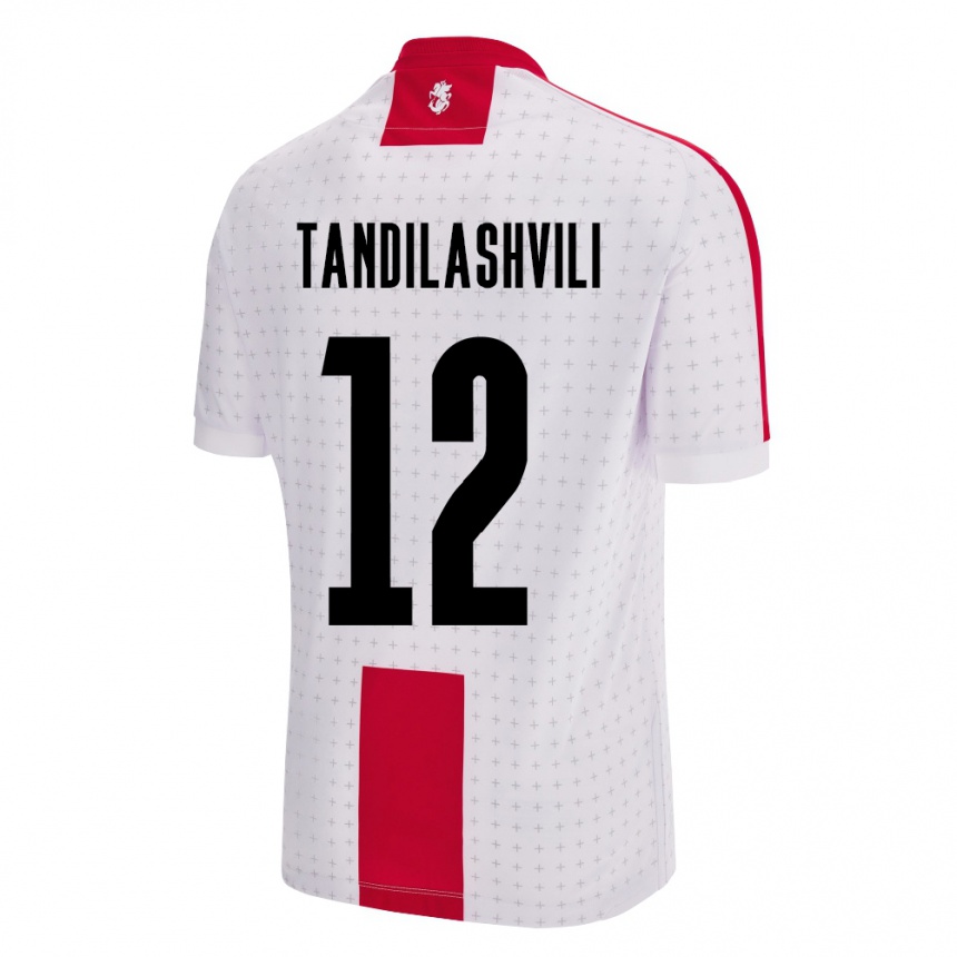 Niño Fútbol Camiseta Georgia Levan Tandilashvili #12 Blanco 1ª Equipación 24-26 Argentina