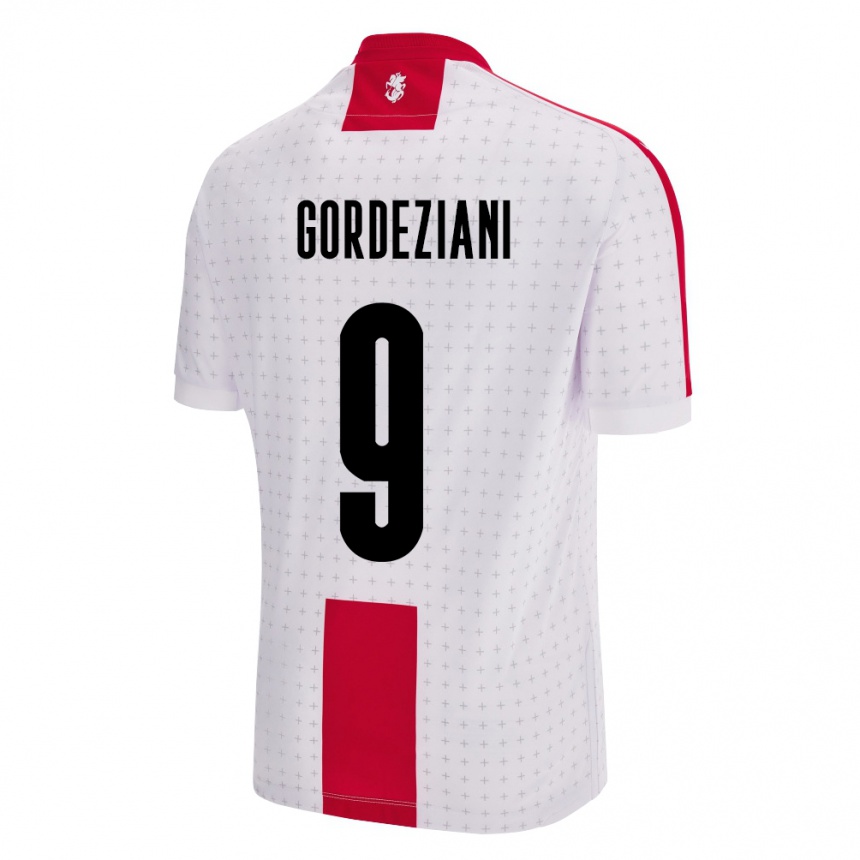 Niño Fútbol Camiseta Georgia Vasilios Gordeziani #9 Blanco 1ª Equipación 24-26 Argentina