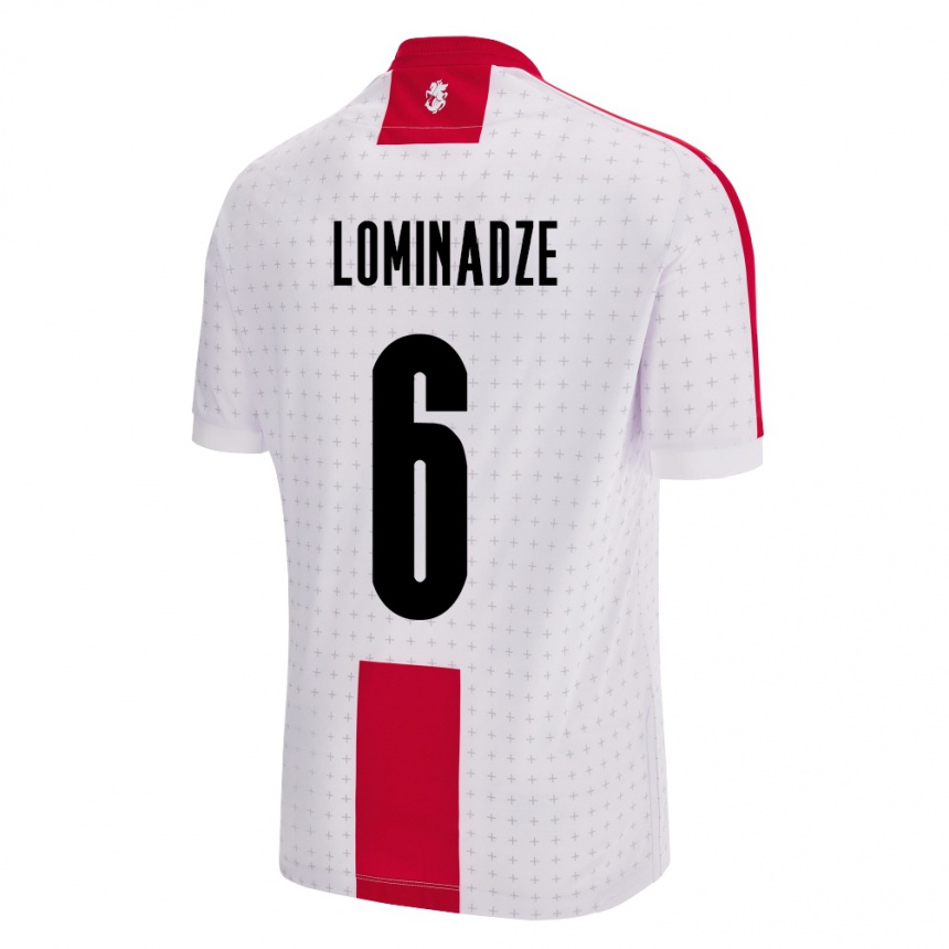 Niño Fútbol Camiseta Georgia Nodar Lominadze #6 Blanco 1ª Equipación 24-26 Argentina