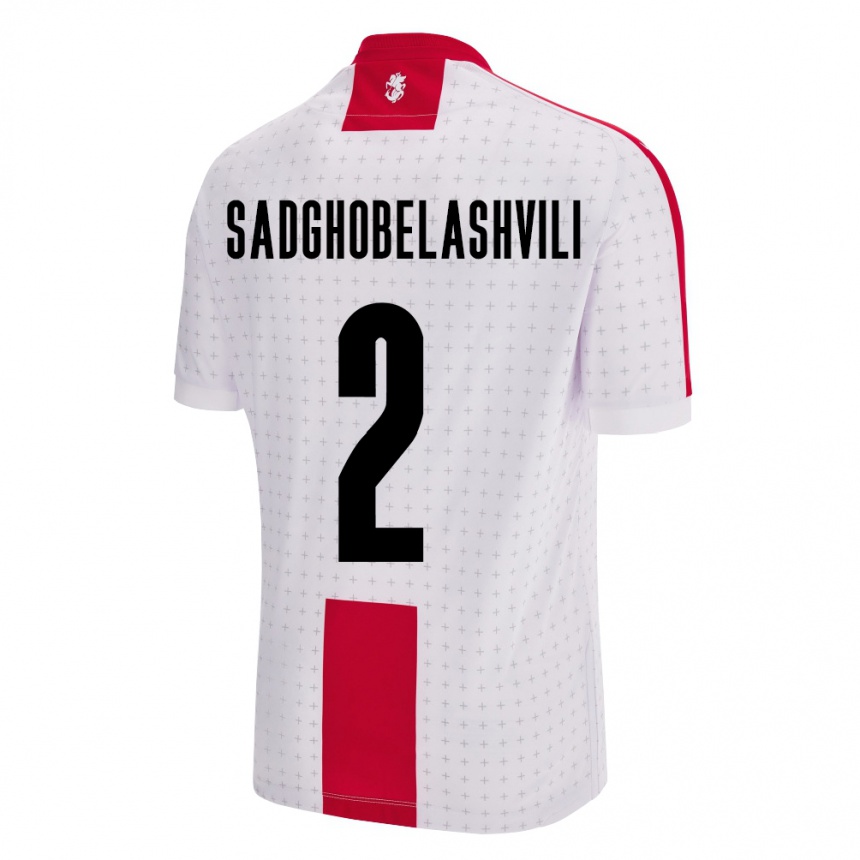 Niño Fútbol Camiseta Georgia Gela Sadghobelashvili #2 Blanco 1ª Equipación 24-26 Argentina