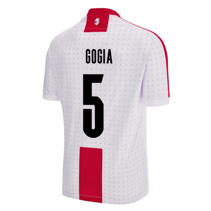 Niño Fútbol Camiseta Georgia Gigi Gogia #5 Blanco 1ª Equipación 24-26 Argentina