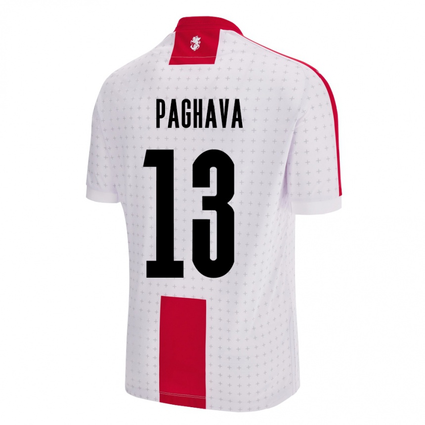 Niño Fútbol Camiseta Georgia Davit Paghava #13 Blanco 1ª Equipación 24-26 Argentina