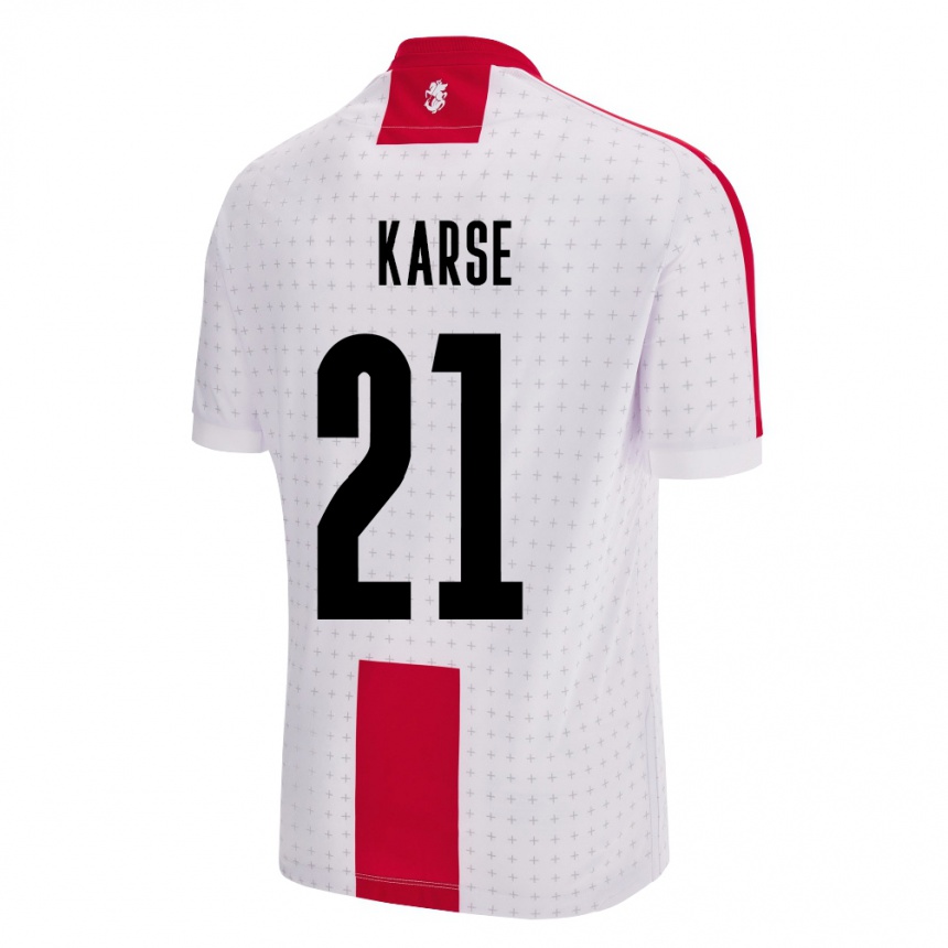 Niño Fútbol Camiseta Georgia Karse #21 Blanco 1ª Equipación 24-26 Argentina