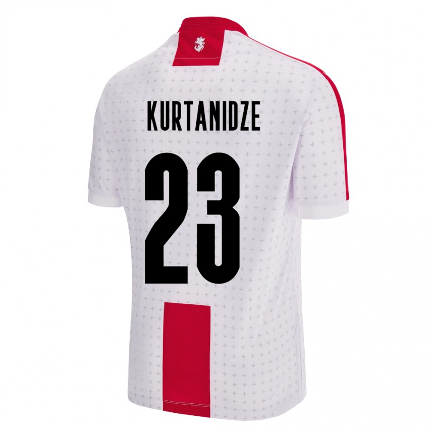 Niño Fútbol Camiseta Georgia Revaz Kurtanidze #23 Blanco 1ª Equipación 24-26 Argentina