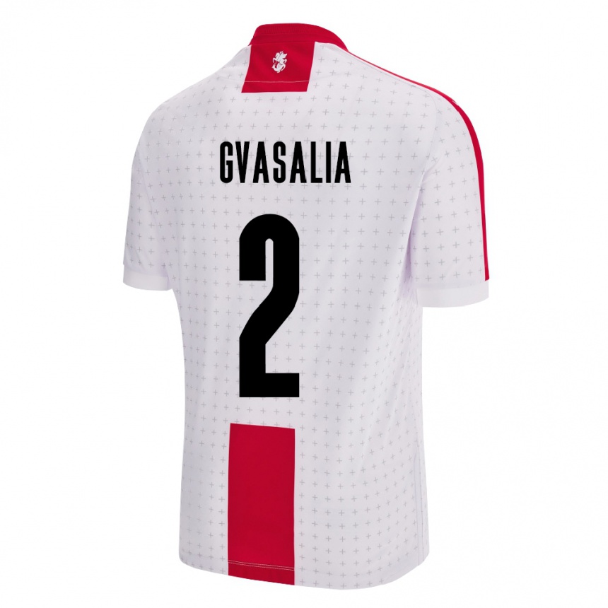 Niño Fútbol Camiseta Georgia Giorgi Gvasalia #2 Blanco 1ª Equipación 24-26 Argentina