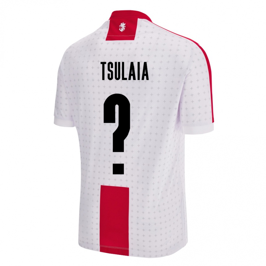 Niño Fútbol Camiseta Georgia Luka Tsulaia #0 Blanco 1ª Equipación 24-26 Argentina