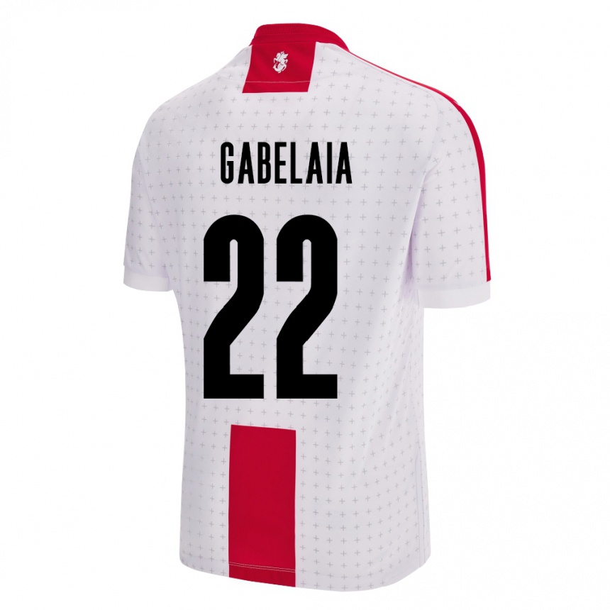 Niño Fútbol Camiseta Georgia Svetalna Gabelaia #22 Blanco 1ª Equipación 24-26 Argentina