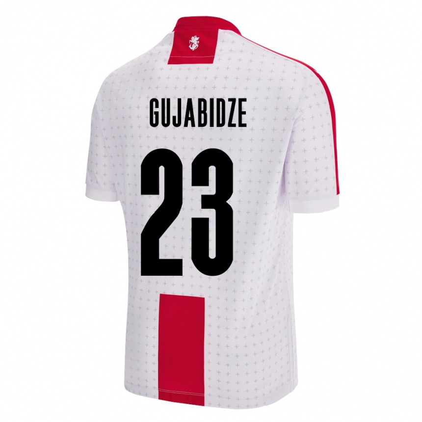 Niño Fútbol Camiseta Georgia Nino Gujabidze #23 Blanco 1ª Equipación 24-26 Argentina