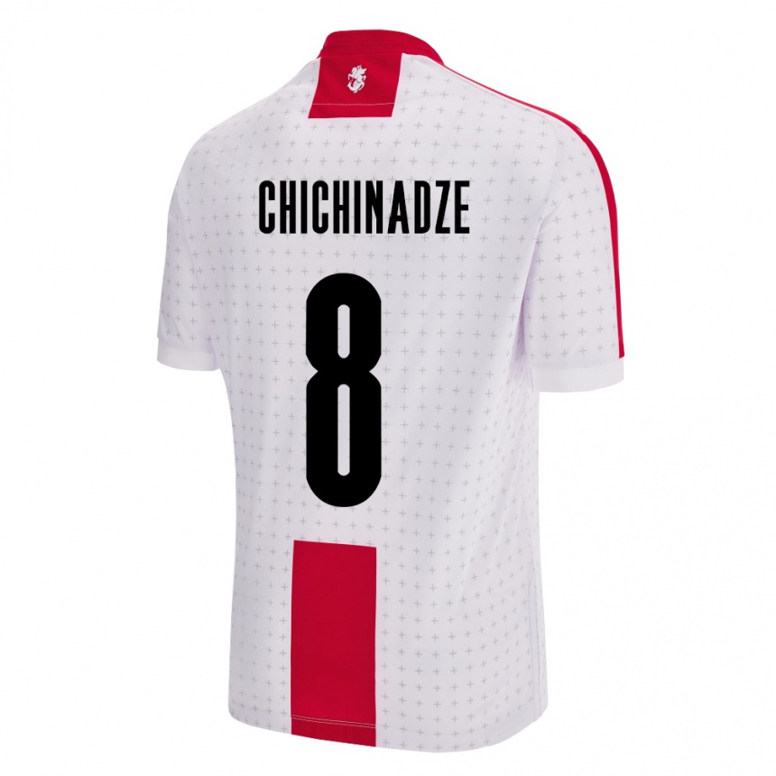 Niño Fútbol Camiseta Georgia Lela Chichinadze #8 Blanco 1ª Equipación 24-26 Argentina