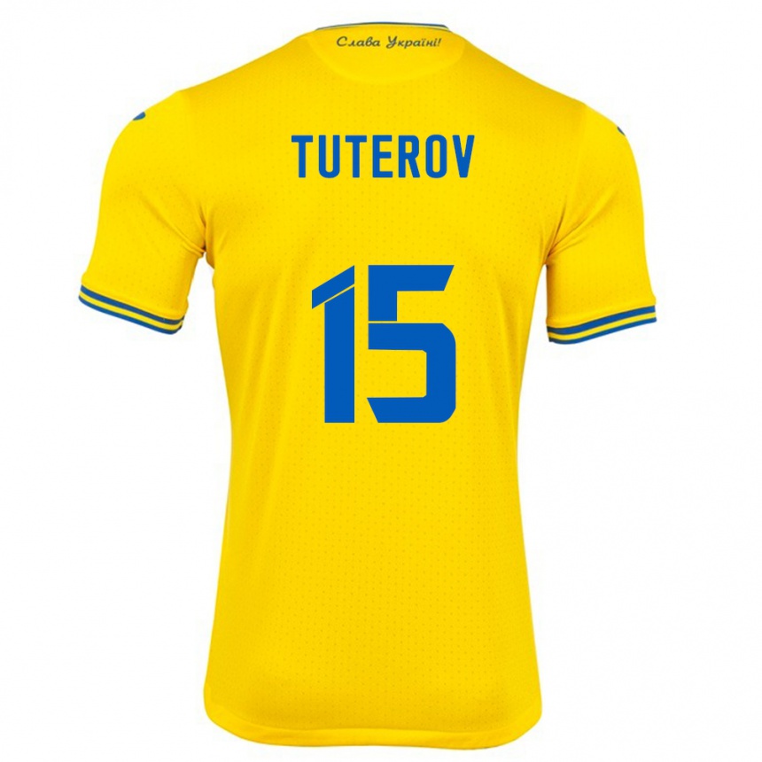 Niño Fútbol Camiseta Ucrania Timur Tuterov #15 Amarillo 1ª Equipación 24-26 Argentina