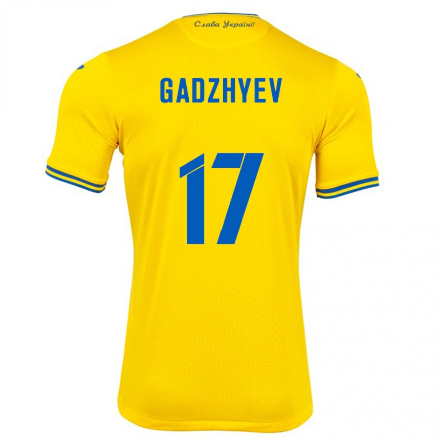 Niño Fútbol Camiseta Ucrania Ramik Gadzhyev #17 Amarillo 1ª Equipación 24-26 Argentina