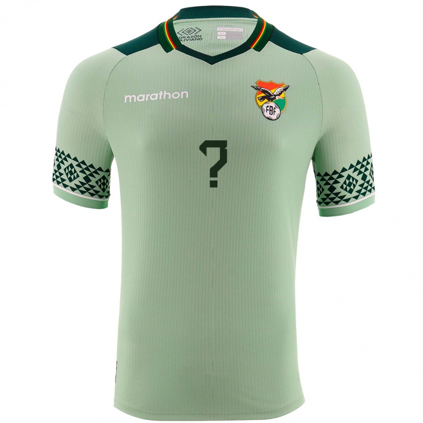 Niño Fútbol Camiseta Bolivia Su Nombre #0 Verde Claro 1ª Equipación 24-26 Argentina