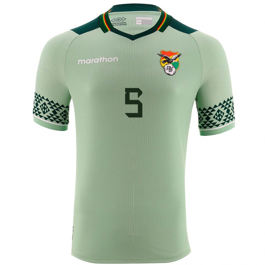 Niño Fútbol Camiseta Bolivia Marcelo Torrez #5 Verde Claro 1ª Equipación 24-26 Argentina