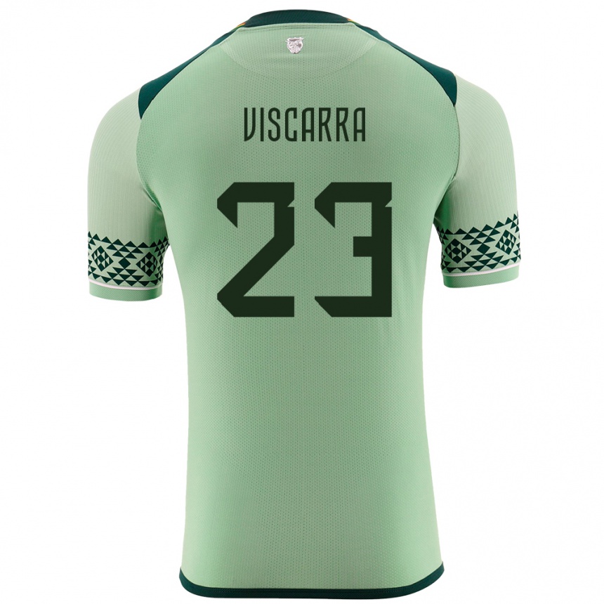 Niño Fútbol Camiseta Bolivia Guillermo Viscarra #23 Verde Claro 1ª Equipación 24-26 Argentina