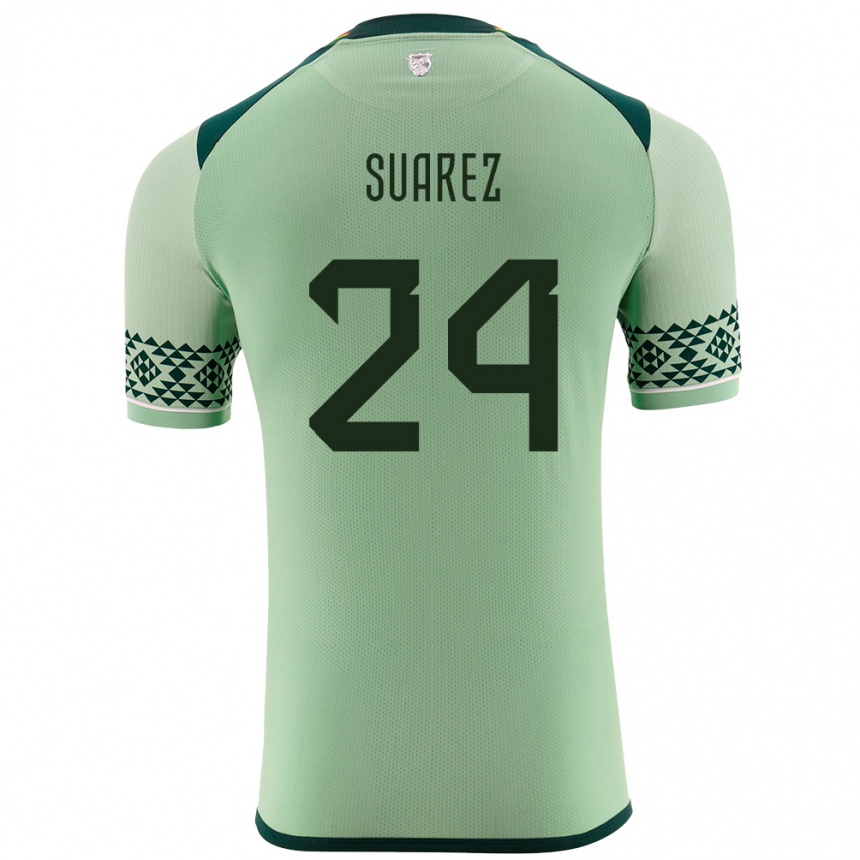 Niño Fútbol Camiseta Bolivia Marcelo Suárez #24 Verde Claro 1ª Equipación 24-26 Argentina