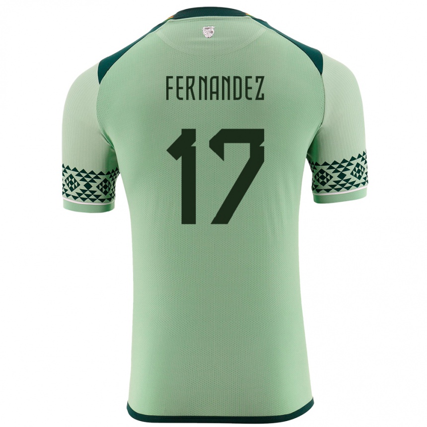 Niño Fútbol Camiseta Bolivia Roberto Fernández #17 Verde Claro 1ª Equipación 24-26 Argentina