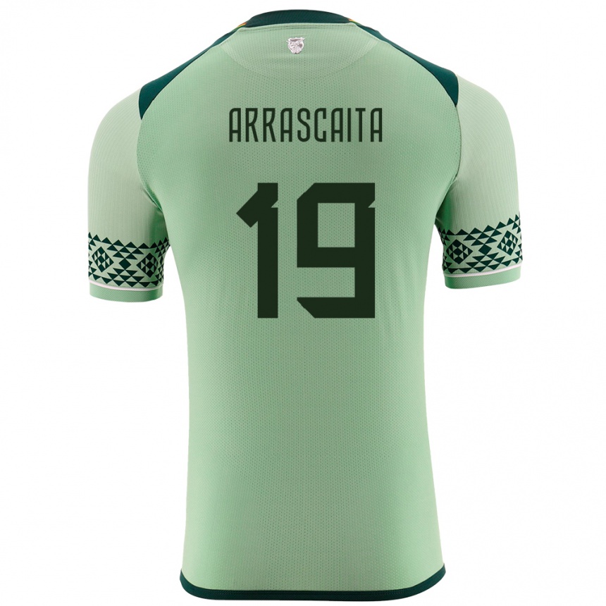 Niño Fútbol Camiseta Bolivia Jaime Arrascaita #19 Verde Claro 1ª Equipación 24-26 Argentina