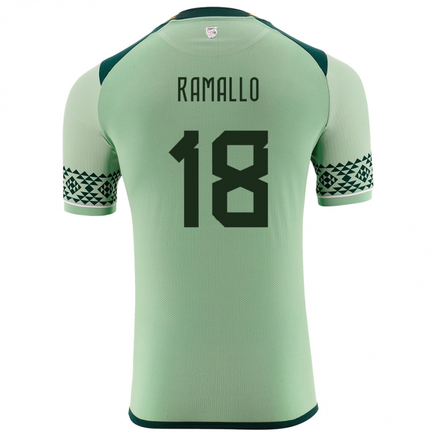 Niño Fútbol Camiseta Bolivia Rodrigo Ramallo #18 Verde Claro 1ª Equipación 24-26 Argentina