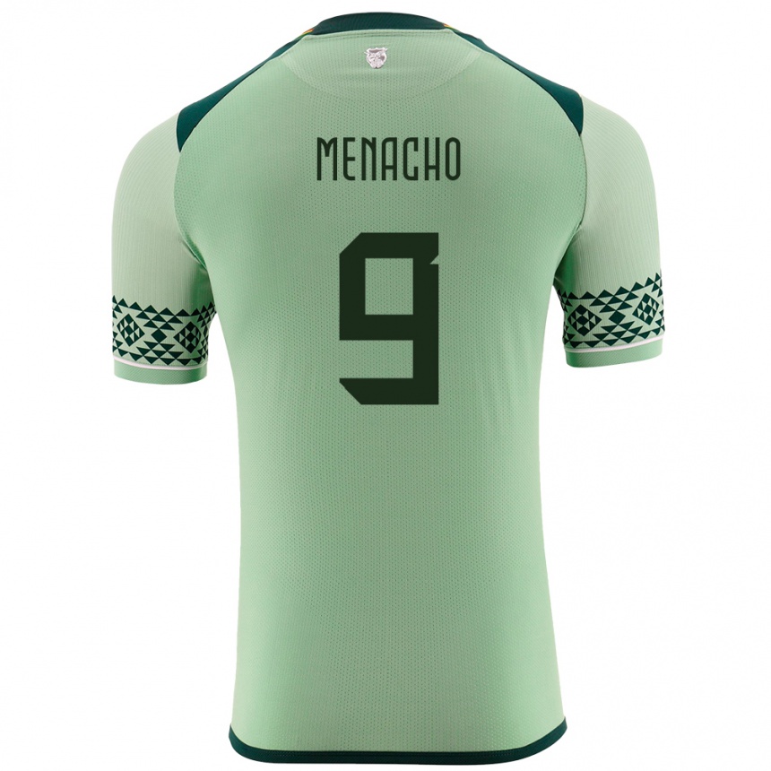 Niño Fútbol Camiseta Bolivia Cesar Menacho #9 Verde Claro 1ª Equipación 24-26 Argentina