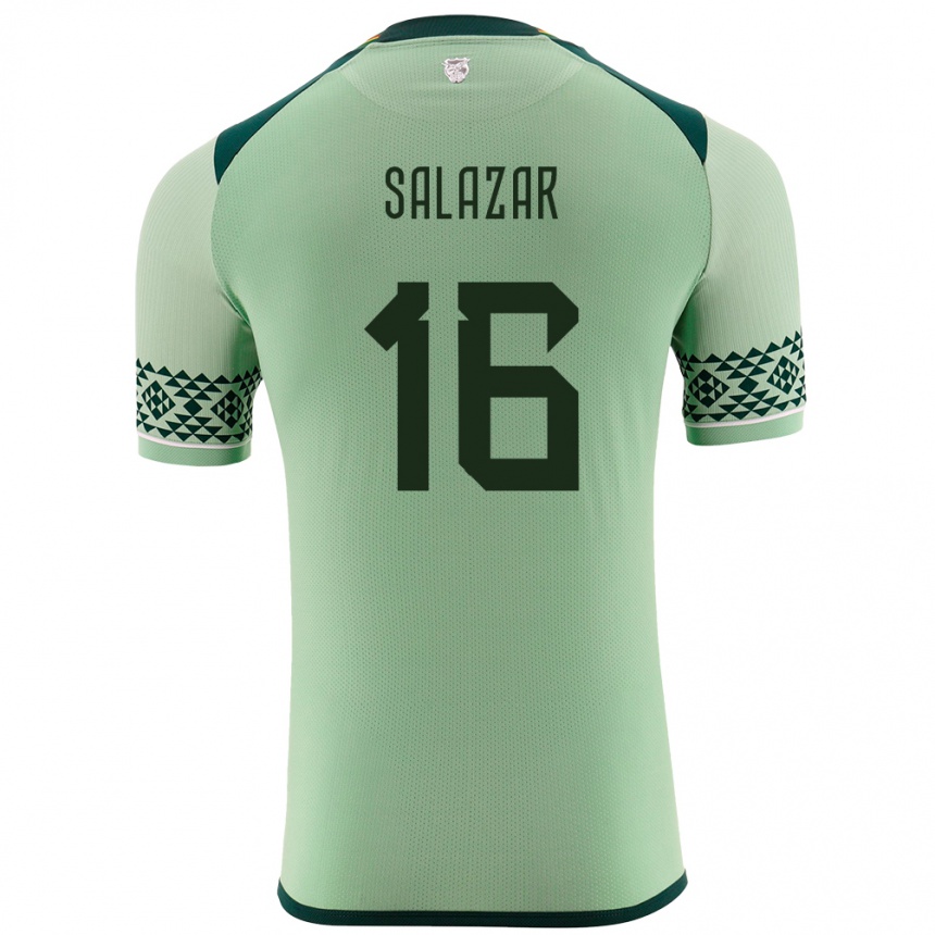 Niño Fútbol Camiseta Bolivia Marco Salazar #16 Verde Claro 1ª Equipación 24-26 Argentina