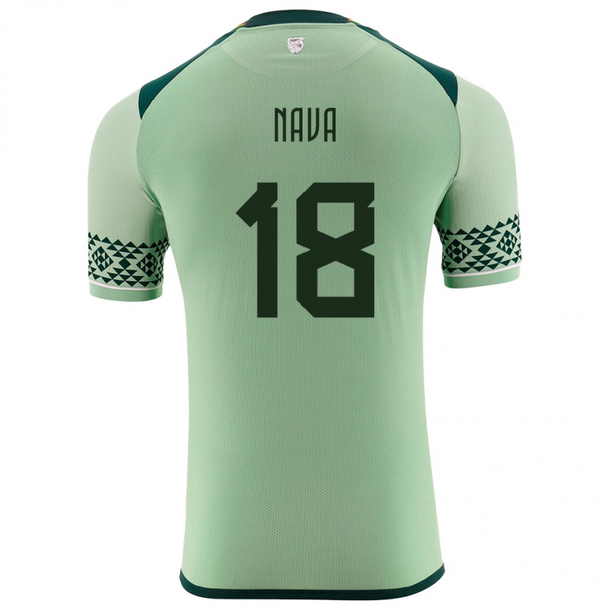 Niño Fútbol Camiseta Bolivia Fernando Nava #18 Verde Claro 1ª Equipación 24-26 Argentina