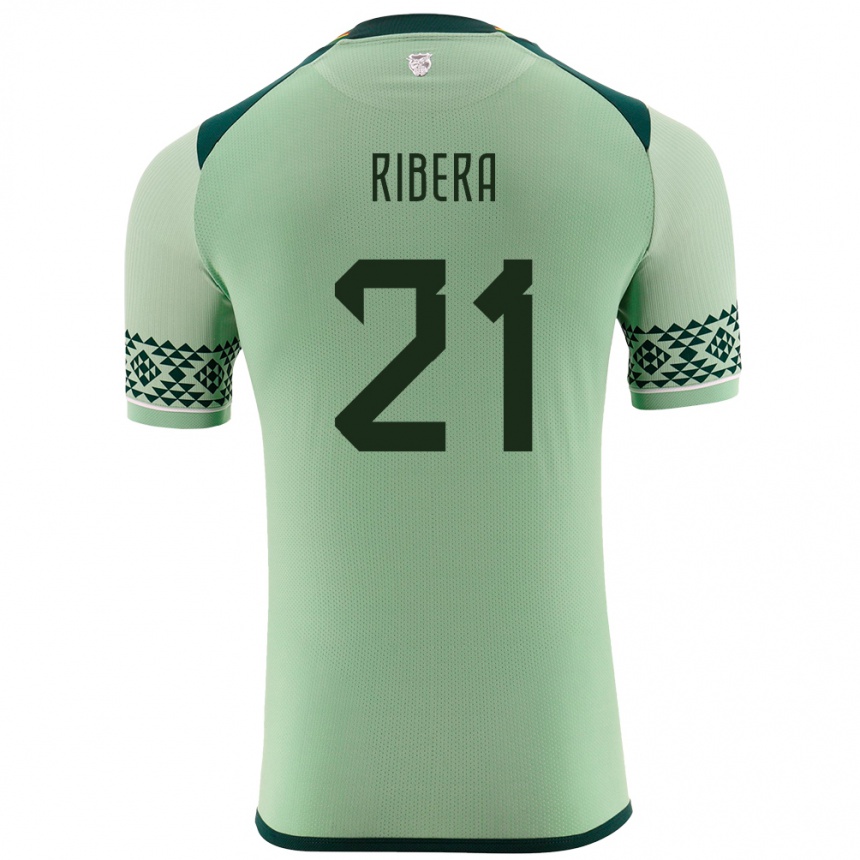 Niño Fútbol Camiseta Bolivia Daniel Ribera #21 Verde Claro 1ª Equipación 24-26 Argentina