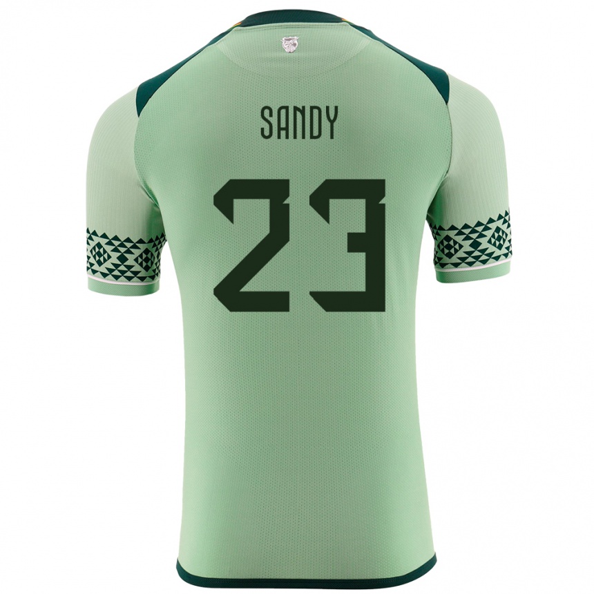 Niño Fútbol Camiseta Bolivia Daniel Sandy #23 Verde Claro 1ª Equipación 24-26 Argentina