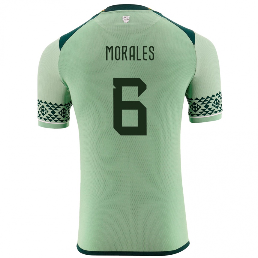 Niño Fútbol Camiseta Bolivia Efraín Morales #6 Verde Claro 1ª Equipación 24-26 Argentina