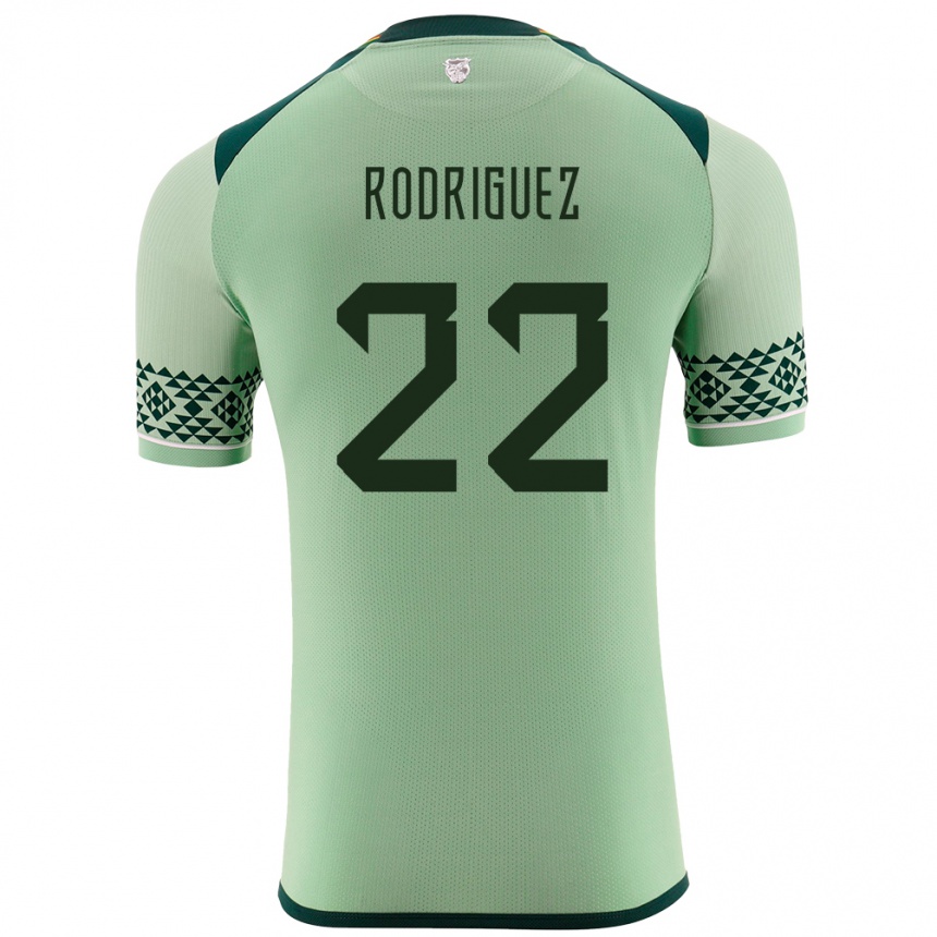 Niño Fútbol Camiseta Bolivia Carlitos Rodriguez #22 Verde Claro 1ª Equipación 24-26 Argentina