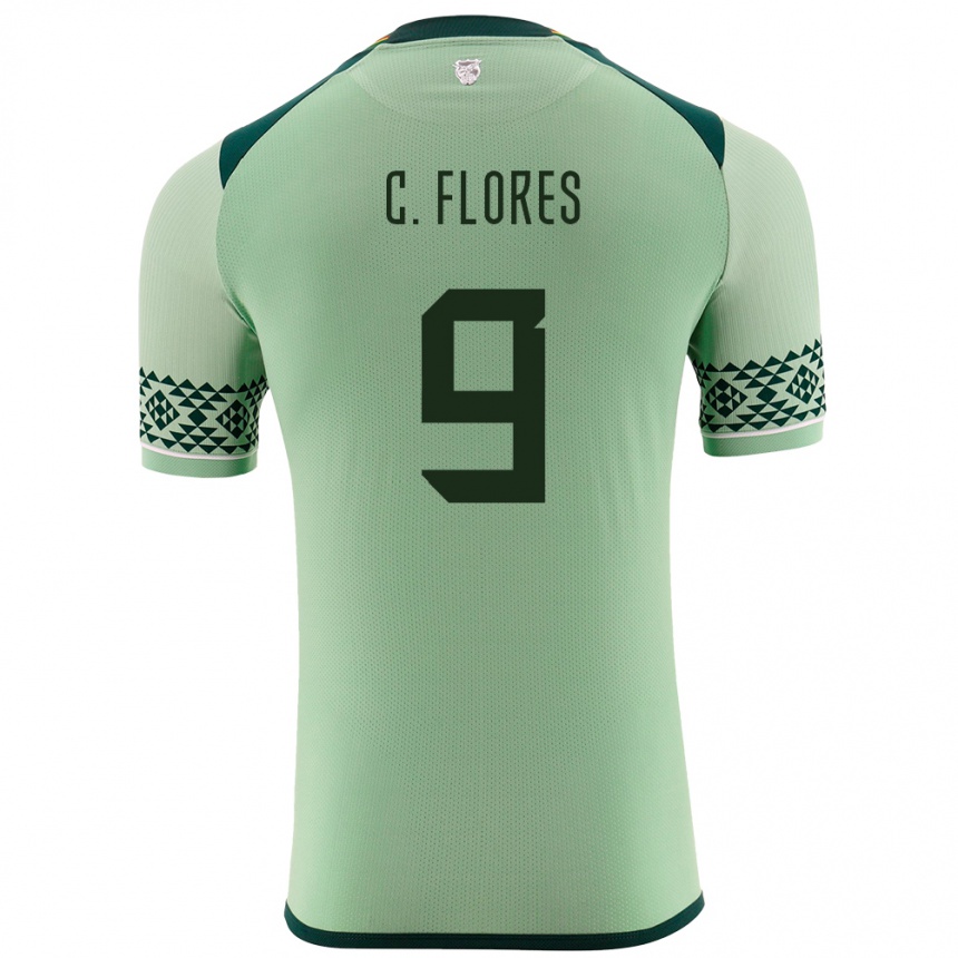 Niño Fútbol Camiseta Bolivia Cesar Flores #9 Verde Claro 1ª Equipación 24-26 Argentina