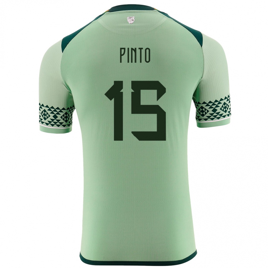 Niño Fútbol Camiseta Bolivia Ariel Pinto #15 Verde Claro 1ª Equipación 24-26 Argentina