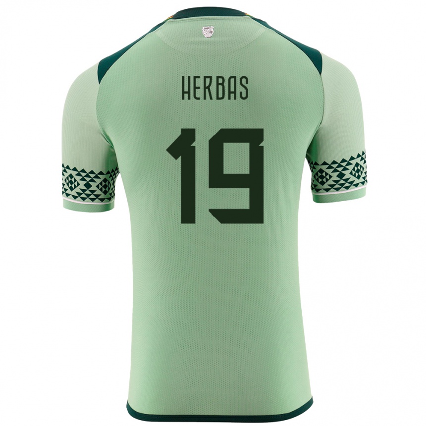 Niño Fútbol Camiseta Bolivia Alan Herbas #19 Verde Claro 1ª Equipación 24-26 Argentina