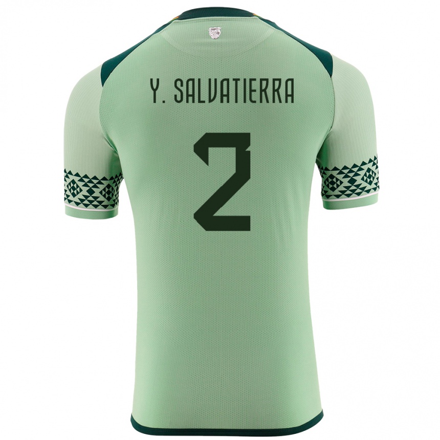 Niño Fútbol Camiseta Bolivia Yuditaz Jimena Salvatierra #2 Verde Claro 1ª Equipación 24-26 Argentina