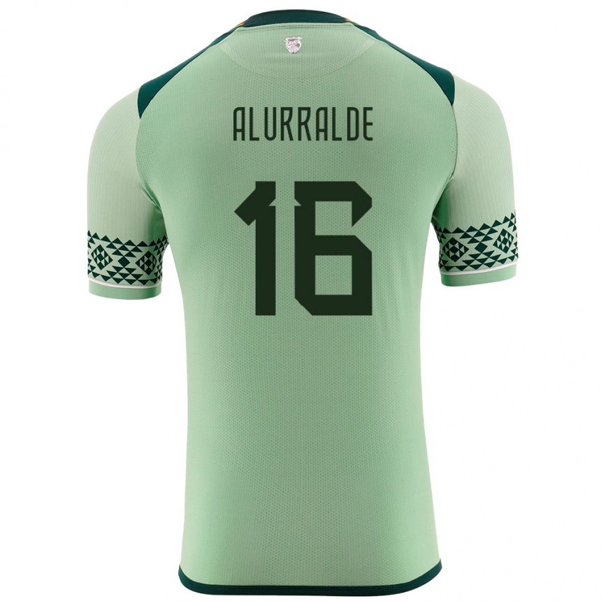 Niño Fútbol Camiseta Bolivia Samantha Alurralde #16 Verde Claro 1ª Equipación 24-26 Argentina