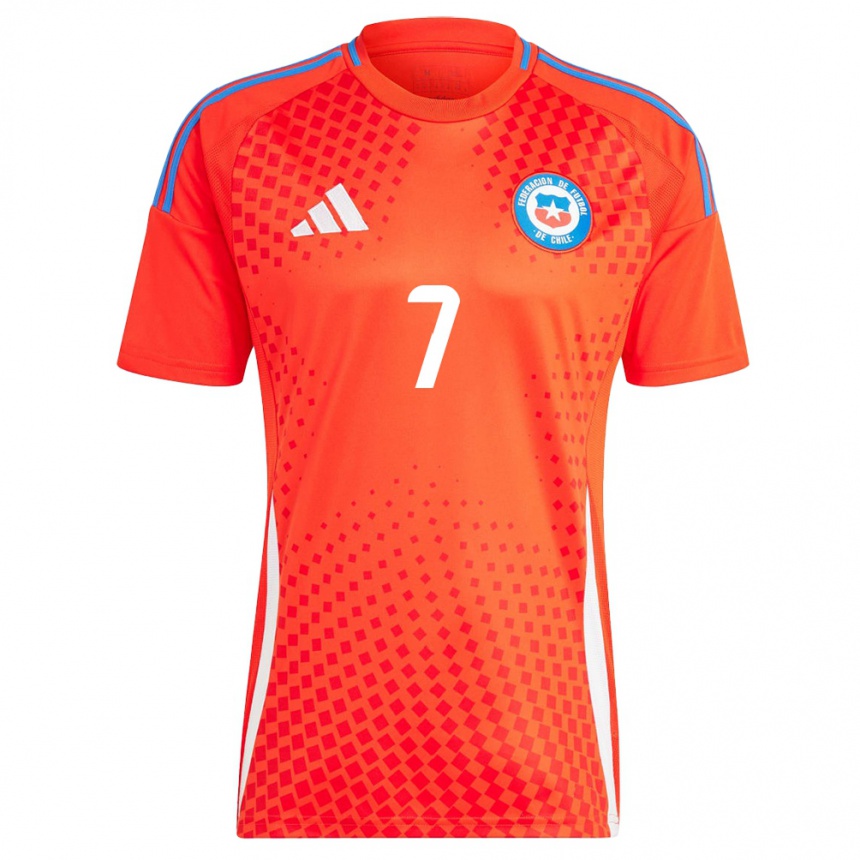 Niño Fútbol Camiseta Chile Marcelino Núñez #7 Rojo 1ª Equipación 24-26 Argentina