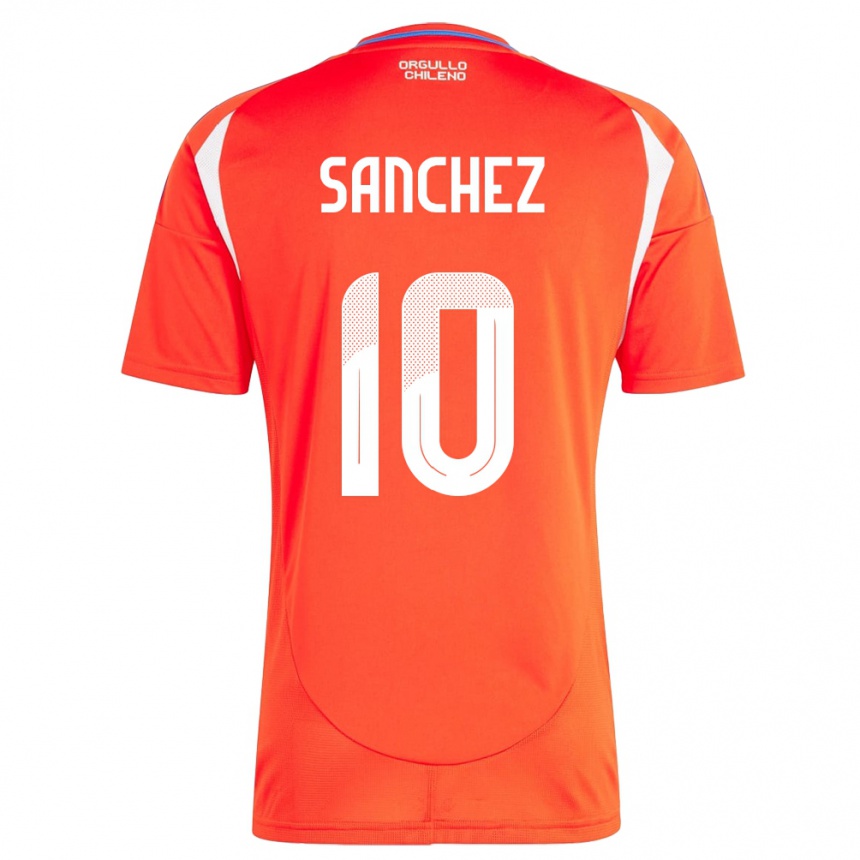 Niño Fútbol Camiseta Chile Alexis Sánchez #10 Rojo 1ª Equipación 24-26 Argentina