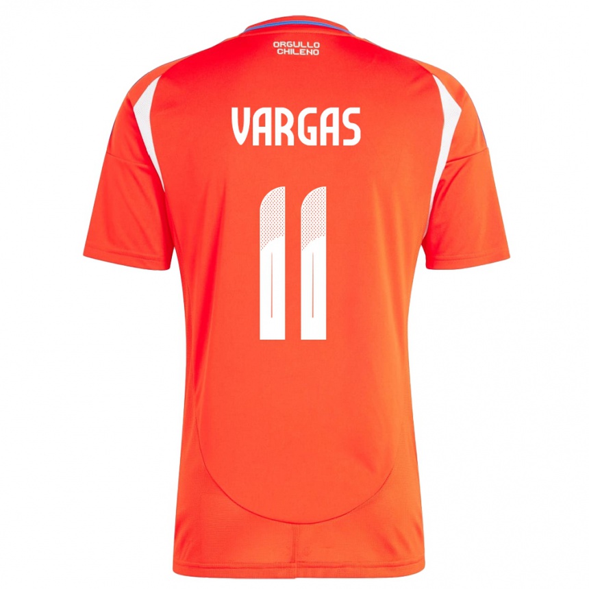 Niño Fútbol Camiseta Chile Eduardo Vargas #11 Rojo 1ª Equipación 24-26 Argentina