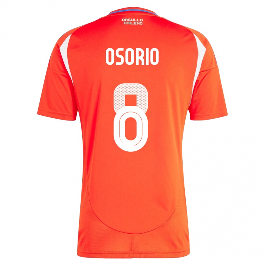 Niño Fútbol Camiseta Chile Darío Osorio #8 Rojo 1ª Equipación 24-26 Argentina