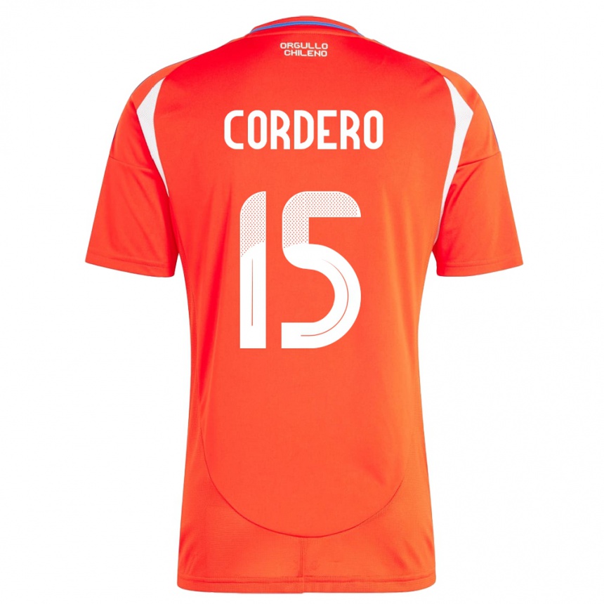 Niño Fútbol Camiseta Chile Renato Cordero #15 Rojo 1ª Equipación 24-26 Argentina