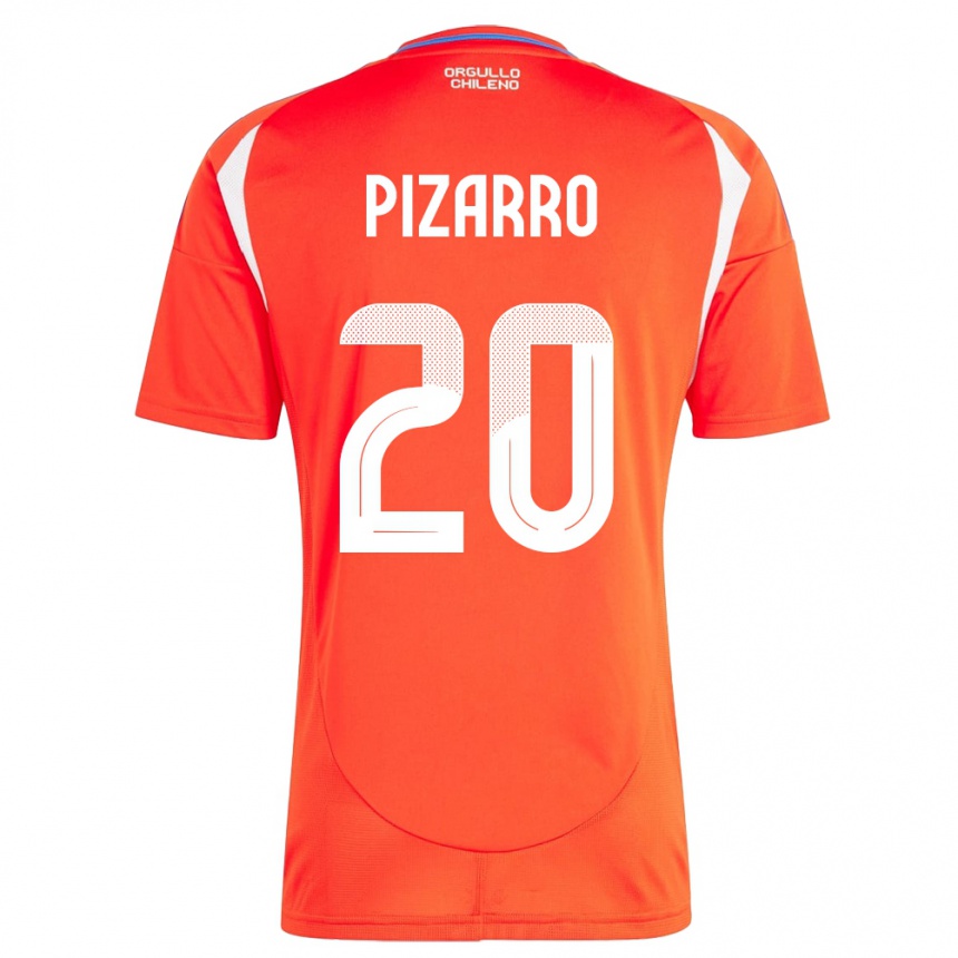 Niño Fútbol Camiseta Chile Damián Pizarro #20 Rojo 1ª Equipación 24-26 Argentina