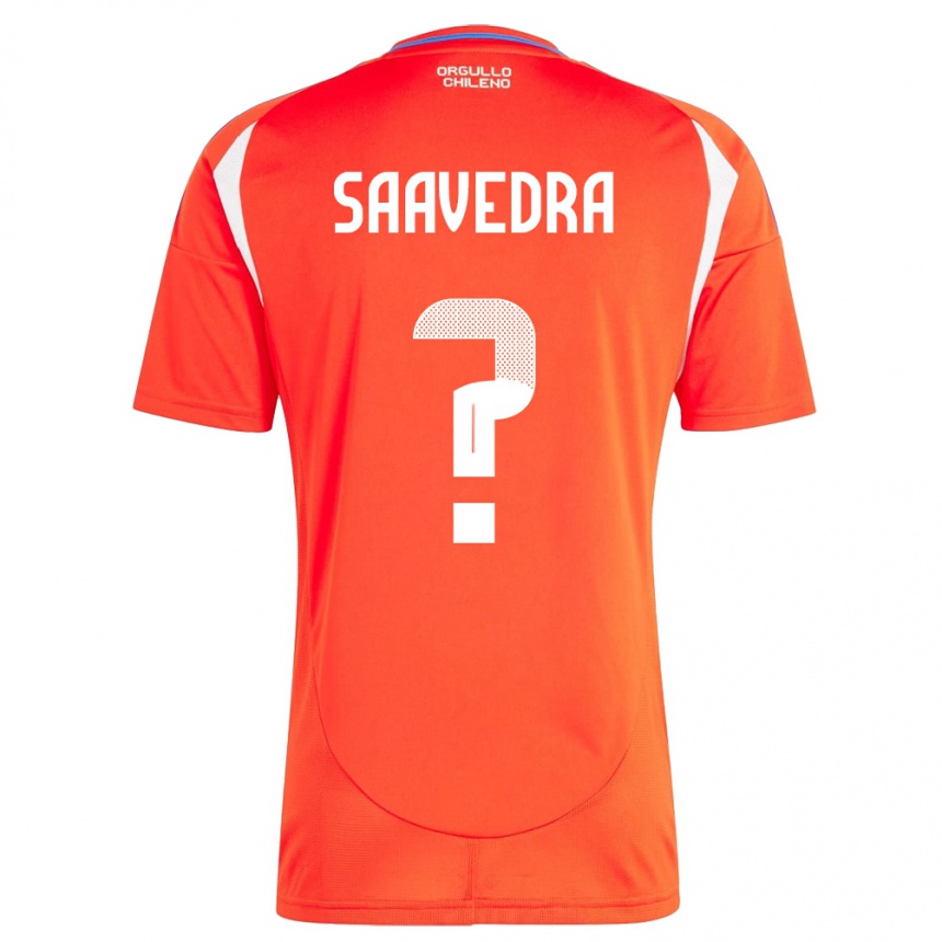 Niño Fútbol Camiseta Chile Danilo Saavedra #0 Rojo 1ª Equipación 24-26 Argentina