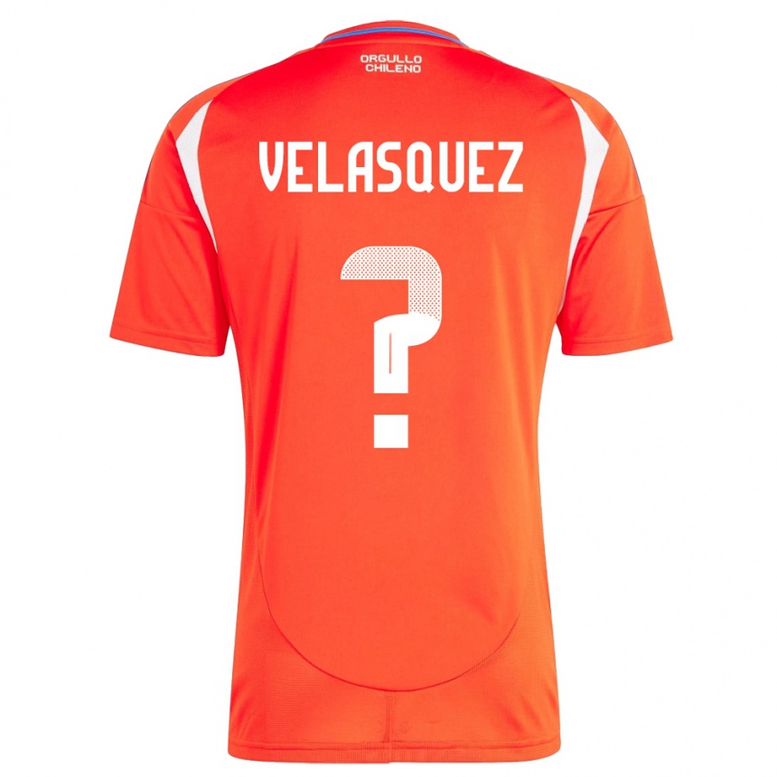 Niño Fútbol Camiseta Chile Milovan Velásquez #0 Rojo 1ª Equipación 24-26 Argentina