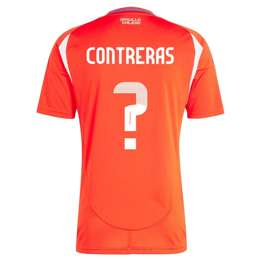 Niño Fútbol Camiseta Chile Mathías Contreras #0 Rojo 1ª Equipación 24-26 Argentina