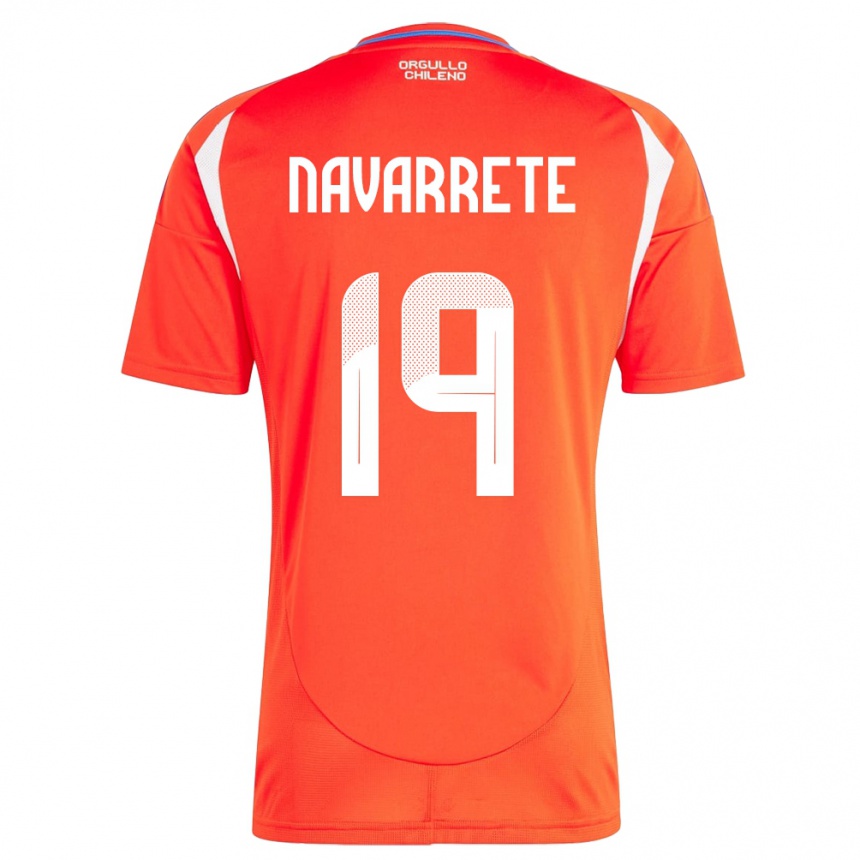 Niño Fútbol Camiseta Chile Valentina Navarrete #19 Rojo 1ª Equipación 24-26 Argentina