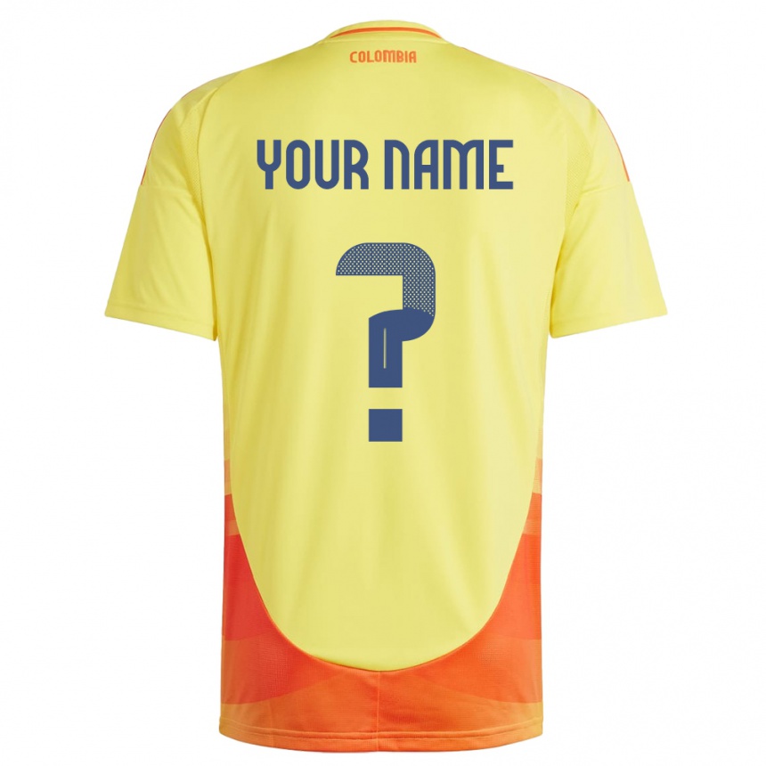 Niño Fútbol Camiseta Colombia Su Nombre #0 Amarillo 1ª Equipación 24-26 Argentina