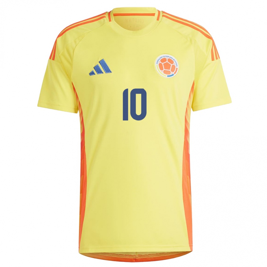 Niño Fútbol Camiseta Colombia Jordan Barrera #10 Amarillo 1ª Equipación 24-26 Argentina