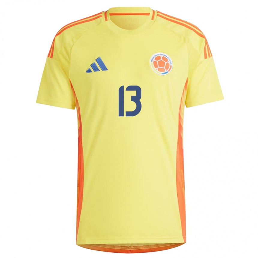 Niño Fútbol Camiseta Colombia Ilana Izquierdo #13 Amarillo 1ª Equipación 24-26 Argentina