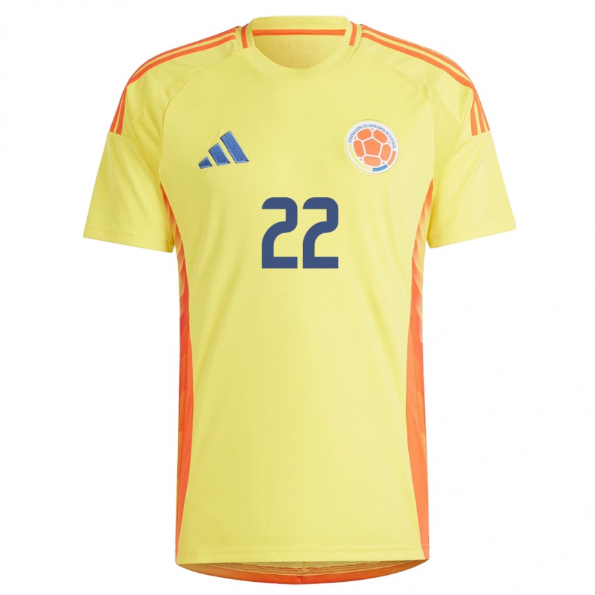 Niño Fútbol Camiseta Colombia Luis Marquinez #22 Amarillo 1ª Equipación 24-26 Argentina